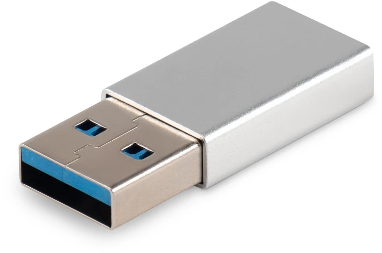 Адаптер Buro ver2.0 USB A(m) USB Type-C (f) (BU-USB2-AM-CF) серебристый