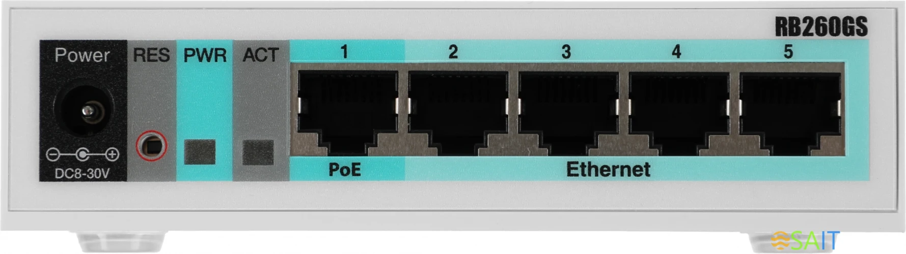Коммутатор MikroTik RB260GS CSS106-5G-1S (L2) 5x1Гбит/с 1SFP управляемый