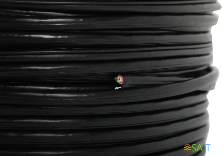 Кабель сетевой Ningbo FTP 4 пары cat.5E solid 0.5мм Cu molded 305м серый outdoor стальной трос