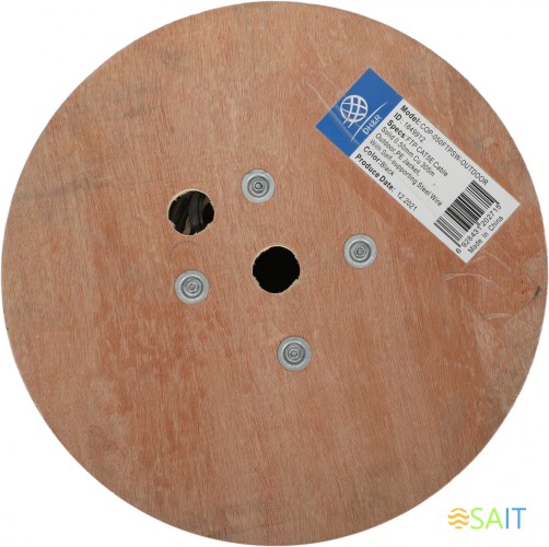 Кабель сетевой Ningbo FTP 4 пары cat.5E solid 0.5мм Cu molded 305м серый outdoor стальной трос