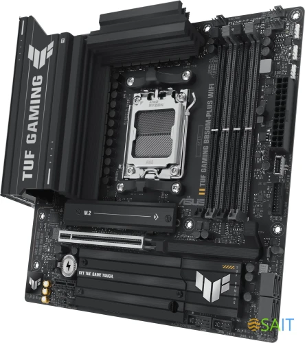 Материнская плата Asus TUF GAMING B850M-PLUS WIFI SocketAM5 AMD B850 4xDDR5 mATX AC`97 8ch(7.1) 2.5Gg RAID+HDMI+DP