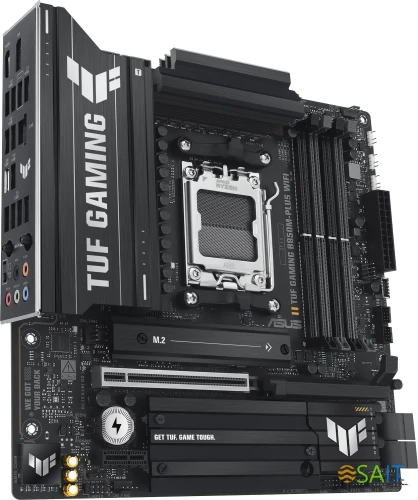 Материнская плата Asus TUF GAMING B850M-PLUS WIFI SocketAM5 AMD B850 4xDDR5 mATX AC`97 8ch(7.1) 2.5Gg RAID+HDMI+DP