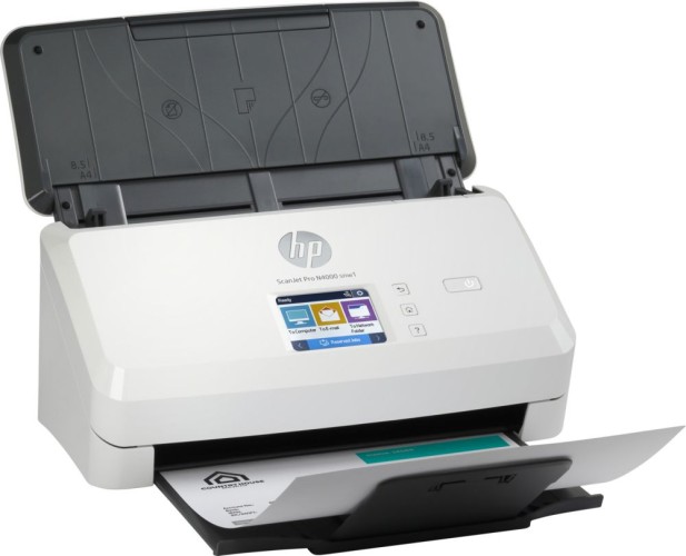 Сканер протяжный HP ScanJet Pro N4000 snw1 (6FW08A) A4 белый/черный