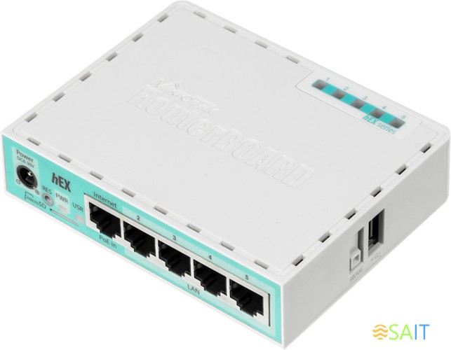 Роутер MikroTik hEX (RB750GR3) 10/100/1000BASE-TX белый