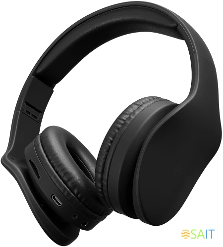 Гарнитура накладные Digma BT-17 черный беспроводные bluetooth оголовье (BT17B)