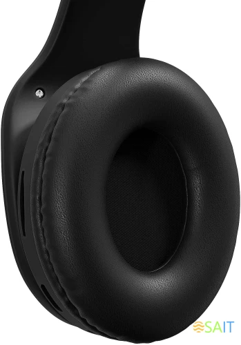 Гарнитура накладные Digma BT-17 черный беспроводные bluetooth оголовье (BT17B)