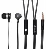 Гарнитура внутриканальные Оклик HS-S-210 1.2м черный проводные в ушной раковине (D1B)