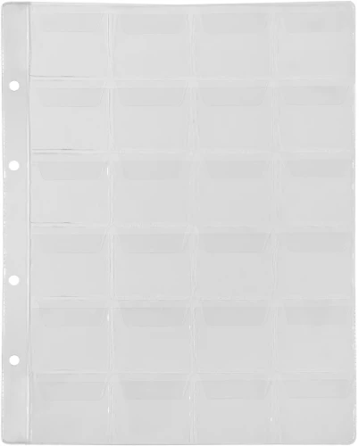 Файлы Silwerhof Create пвх 130мкм (упак.:5шт)для монет (24 ячейки)