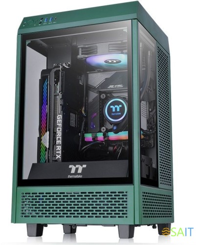 Корпус Thermaltake The Tower 100 Racing зеленый без БП miniITX 1x120mm 3x140mm 2xUSB3.0 audio bott PSU