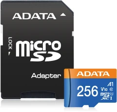 Флеш карта microSDXC 256GB A-Data AUSDX256GUICL10A1-RA1 Premier + adapter