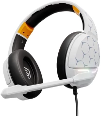 Наушники с микрофоном Оклик HS-L710G белый/черный 2м мониторные оголовье (1978693)