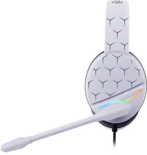 Наушники с микрофоном Оклик HS-L710G белый/черный 2м мониторные оголовье (1978693)