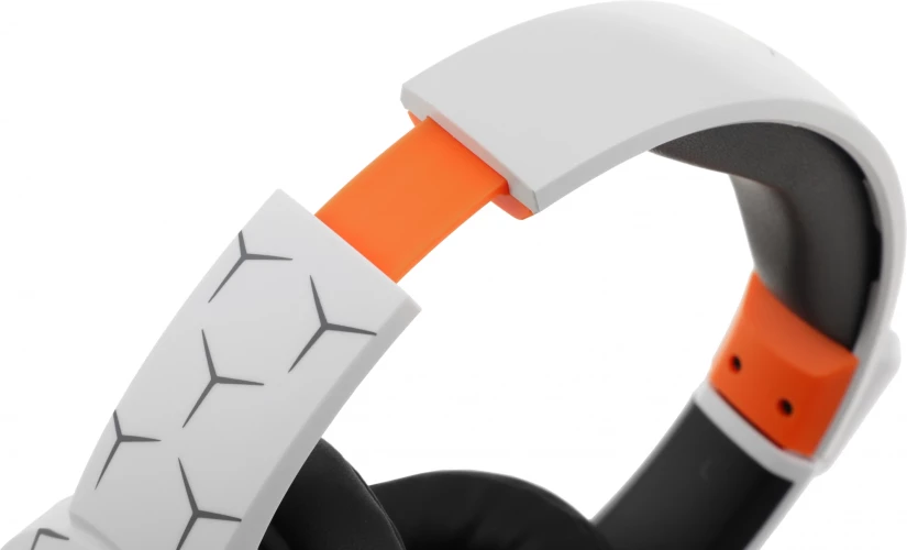 Наушники с микрофоном Оклик HS-L710G белый/черный 2м мониторные оголовье (1978693)