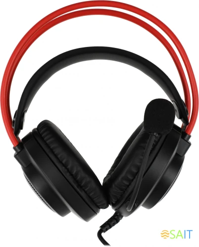 Наушники с микрофоном A4Tech Bloody G200 черный/красный 2м мониторные оголовье (G200  AUX3.5-4PIN +USB)