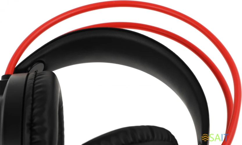 Наушники с микрофоном A4Tech Bloody G200 черный/красный 2м мониторные оголовье (G200  AUX3.5-4PIN +USB)