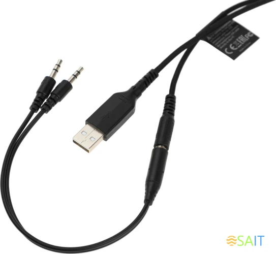 Наушники с микрофоном A4Tech Bloody G200 черный/красный 2м мониторные оголовье (G200  AUX3.5-4PIN +USB)