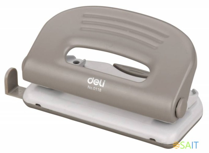 Дырокол Deli PRO E0118 макс.:10лист. металл ассорти отв.:2 с линейкой