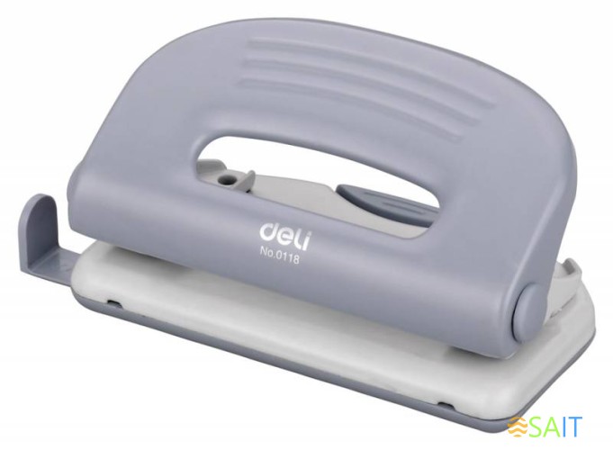 Дырокол Deli PRO E0118 макс.:10лист. металл ассорти отв.:2 с линейкой