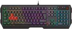 Клавиатура A4Tech B140N черный USB for gamer LED (подставка для запястий) кабель 1.8м