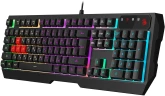 Клавиатура A4Tech Bloody B140N черный USB Multimedia for gamer LED (подставка для запястий) (B140N)