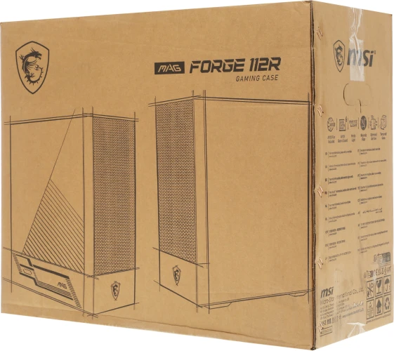 Корпус MSI MAG FORGE 112R черный без БП ATX 2x120mm 4x140mm 2xUSB3.0 audio bott PSU