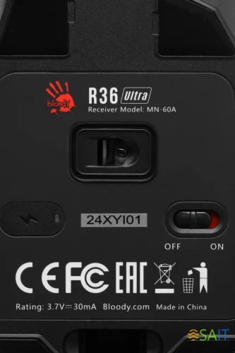 Мышь A4Tech Bloody R36 Ultra черный оптическая 12000dpi беспров. USB 7but