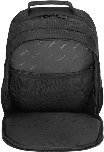 Рюкзак для ноутбука 15.6" Digma Stash S2 черный полиэстер (DGBP15S2BK)