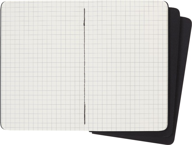 Блокнот Moleskine CAHIER JOURNAL QP312 Pocket 90x140мм обложка картон 64стр. клетка черный (3шт)