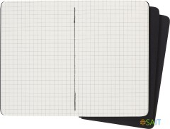Блокнот Moleskine CAHIER JOURNAL QP312 Pocket 90x140мм обложка картон 64стр. клетка черный (3шт)