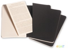 Блокнот Moleskine CAHIER JOURNAL QP312 Pocket 90x140мм обложка картон 64стр. клетка черный (3шт)