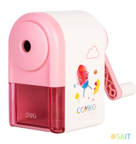 Точилка для карандашей механическая Deli E0641S 1 отверстие пластик ассорти