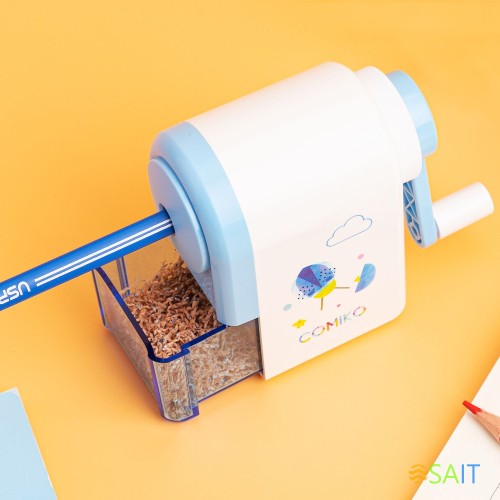 Точилка для карандашей механическая Deli E0641S 1 отверстие пластик ассорти