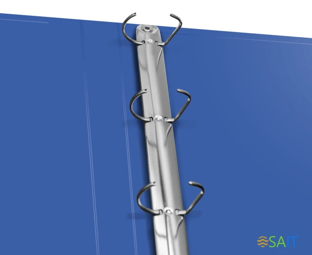 Папка на 4-х кольцах Бюрократ -0818/4RBLU A4 пластик 0.7мм кор.18мм внутр. с вставкой синий