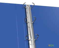 Папка на 4-х кольцах Бюрократ -0818/4RBLU A4 пластик 0.7мм кор.18мм внутр. с вставкой синий