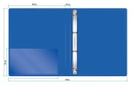 Папка на 4-х кольцах Бюрократ -0818/4RBLU A4 пластик 0.7мм кор.18мм внутр. с вставкой синий