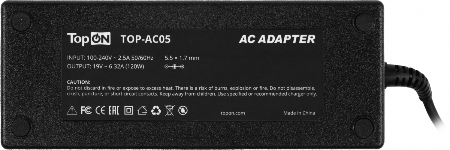 Блок питания TopON TOP-AC05 120W 19V-19V 6.32A от бытовой электросети LED индикатор