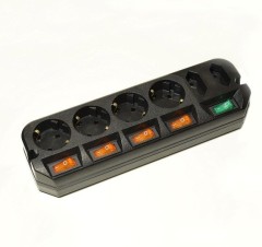 Сетевой удлинитель Most A10 3м (6 розеток) черный (коробка)