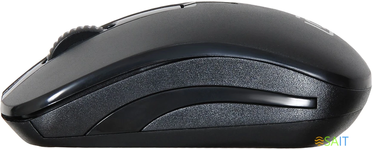 Мышь Оклик 445MW черный оптическая 1600dpi беспров. USB 3but (945817)