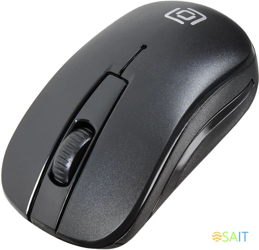 Мышь Оклик 445MW черный оптическая 1600dpi беспров. USB 3but (945817)