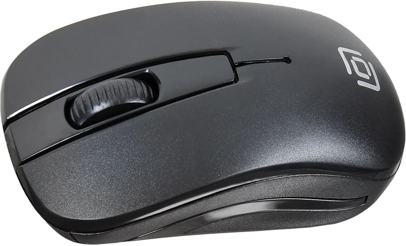 Мышь Оклик 445MW черный оптическая 1600dpi беспров. USB 3but (945817)