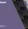 Сетевой фильтр Buro 600SH-16-3-B 3м (6 розеток) черный (коробка)