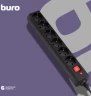 Сетевой фильтр Buro 600SH-16-3-B 3м (6 розеток) черный (коробка)