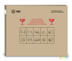 Доска стеклянная Cactus CS-GBD-65x100-BK стеклянная черный 65x100см стекло