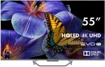 Телевизор QLED Haier 55" Smart TV S4 Frameless серый 4K Ultra HD 60Hz MEMC DVB-T DVB-T2 DVB-C DVB-S2 USB WiFi Smart TV