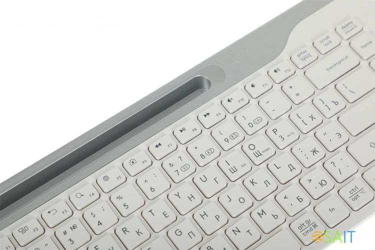 Клавиатура A4Tech Fstyler FBK25 белый/серый USB беспроводная BT/Radio slim Multimedia