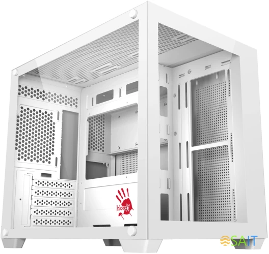 Корпус Bloody BD-CC108 белый без БП mATX 9x120mm 2xUSB3.0 audio bott PSU