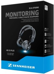 Наушники накладные Sennheiser HD 25 PLUS 1.5м черный проводные оголовье (506908)