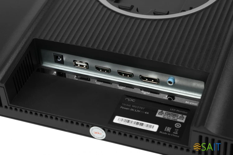 Монитор NPC 27" MU2707 черный IPS LED 5ms 16:9 HDMI M/M матовая HAS 250cd 178гр/178гр 3840x2160 60Hz DP 4K USB 5.5кг