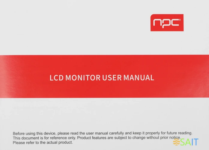 Монитор NPC 27" MU2707 черный IPS LED 5ms 16:9 HDMI M/M матовая HAS 250cd 178гр/178гр 3840x2160 60Hz DP 4K USB 5.5кг