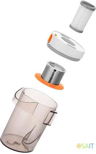 Пылесос паровой Kitfort КТ-5157-2 1000Вт белый/оранжевый